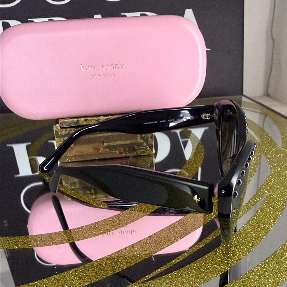 Kate Spade Black Studded Cat-Eye Sunglasses - Picture 6 of 8